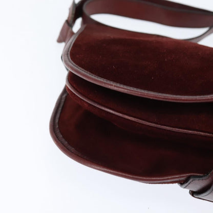 Balenciaga Shoulder Bag Suede, BURGUNDY, SUEDE, Shoulder bag