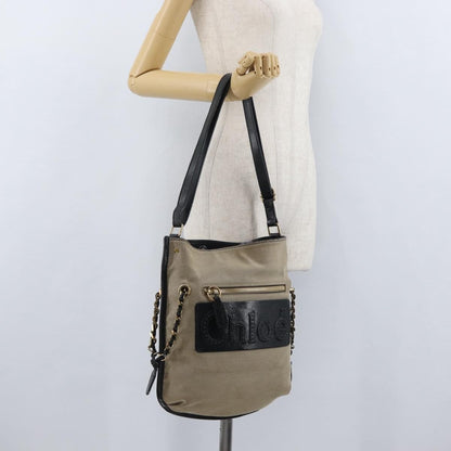Chloe Vintage Shoulder Bag Canvas, BEIGE, CANVAS, Shoulder bag