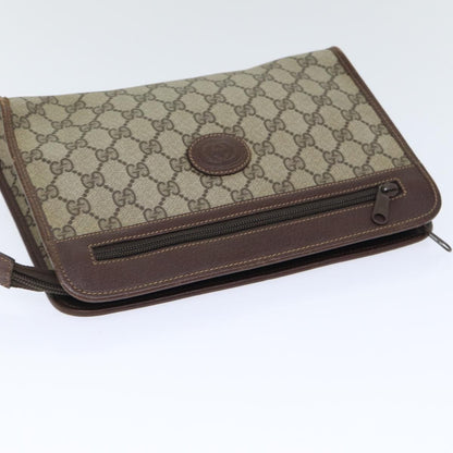 Gucci GG Supreme Clutch bag PVC, Beige, PVC, Clutch