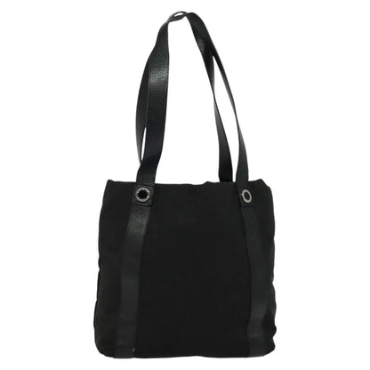 Bvlgari B.Zero1 Logomania Bag Canvas with Leather, BLACK, CANVAS, Tote bag