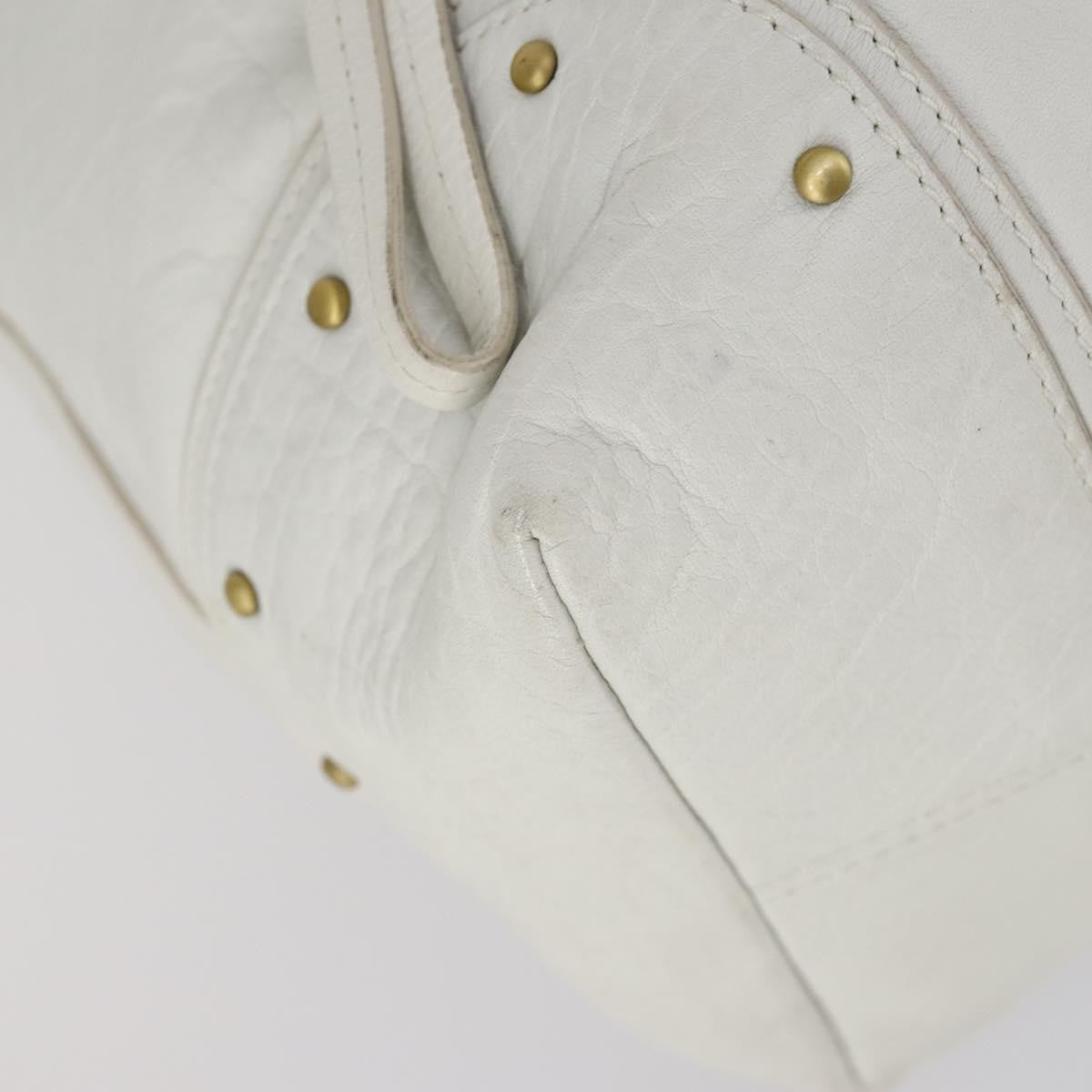 Bally Vintage Shoulder Bag Leather, White, Leather, Shoulder Bag
