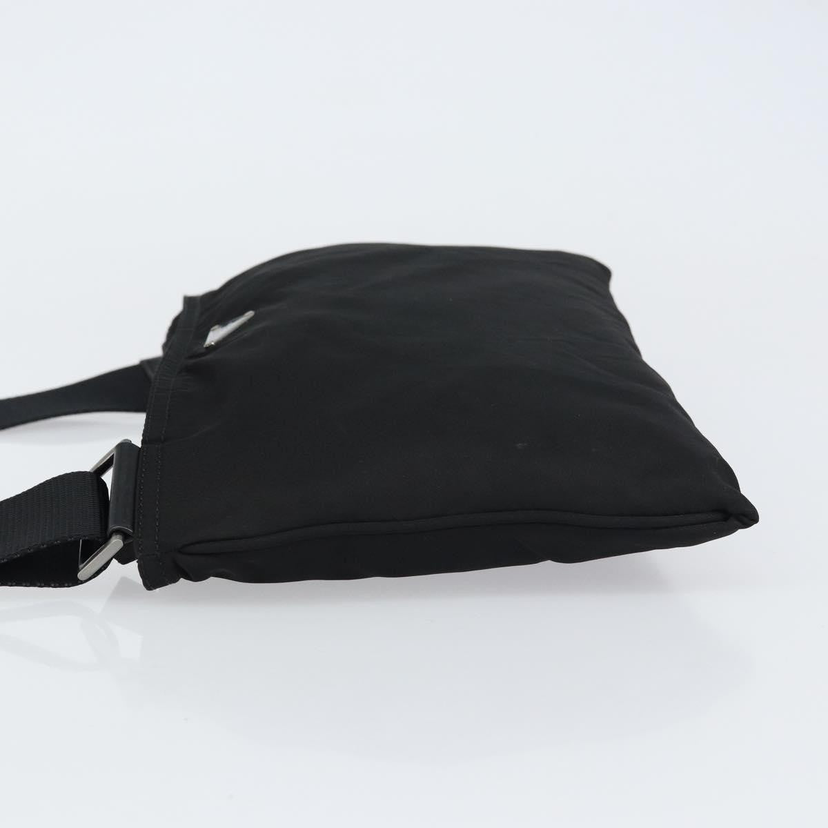 Prada Flat Messenger Bag Tessuto, BLACK, NYLON, Shoulder bag