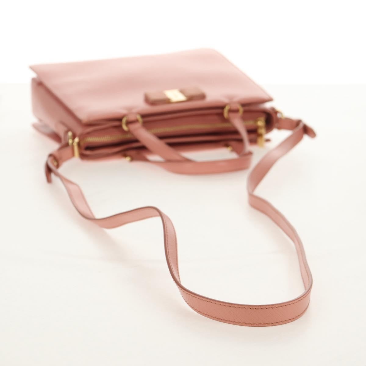 Salvatore Ferragamo Vala Handbag Leather, PINK, LEATHER, Handbag