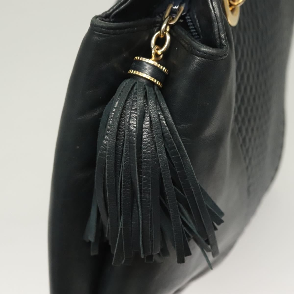 Bally Vintage Shoulder Bag Quilted leather, Black, Leather, Handbag