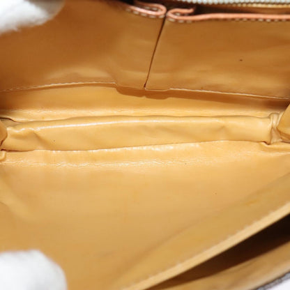 Celine Vintage Macadam Shoulder Bag Canvas and Leather, BROWN, CANVAS, Shoulder bag