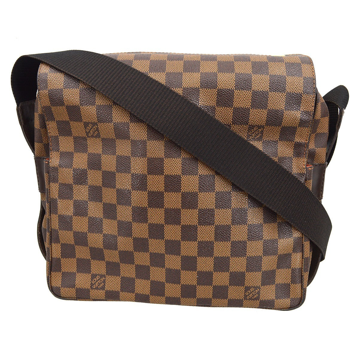 Louis Vuitton Naviglio Handbag Damier, Brown, Canvas, Shoulder Bag
