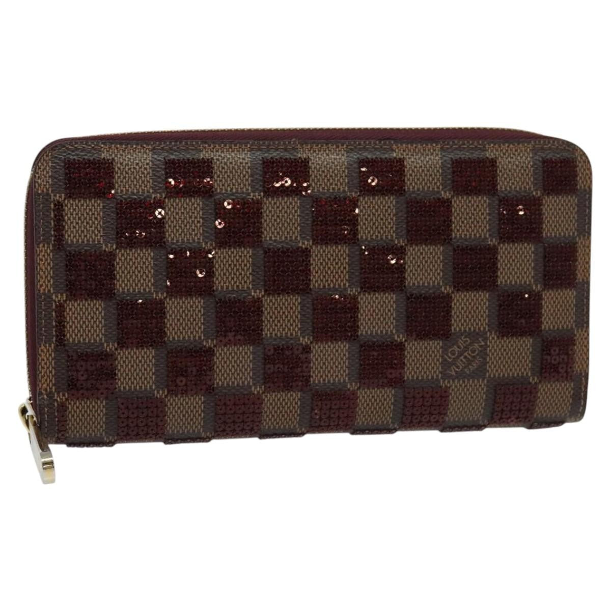 Louis Vuitton Zippy Wallet NM Damier Piet, RED, CANVAS, Wallets