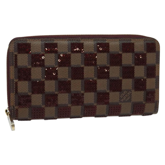 Louis Vuitton Zippy Wallet NM Damier Piet, RED, CANVAS, Wallets
