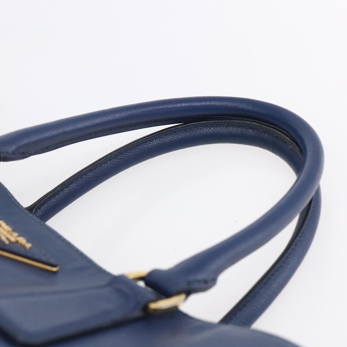 Prada Galleria Double Zip Tote Saffiano Leather, BLUE, LEATHER, Tote bag