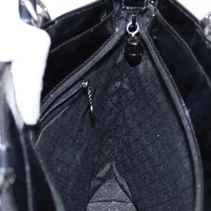 Gucci Vintage Bamboo Handle Bag Nylon, Black, Nylon, Handbag