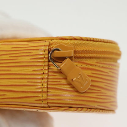 Louis Vuitton Ecrin Bijoux Pouch Epi Leather, YELLOW, LEATHER, Clutche & pouche