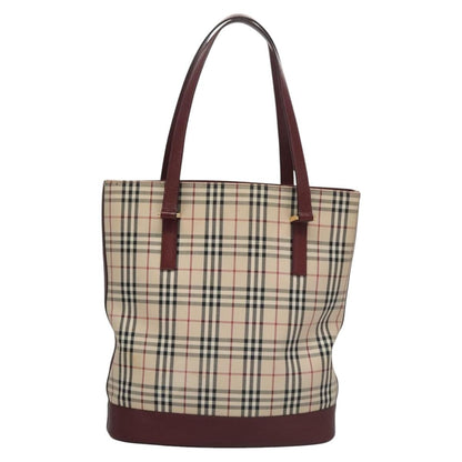 Burberry Nova Check Tote Canvas and Leather, BEIGE, CANVAS, Tote bag