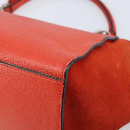 Celine Trapeze Bag Leather with Suede, Orange, Leather, Handbag