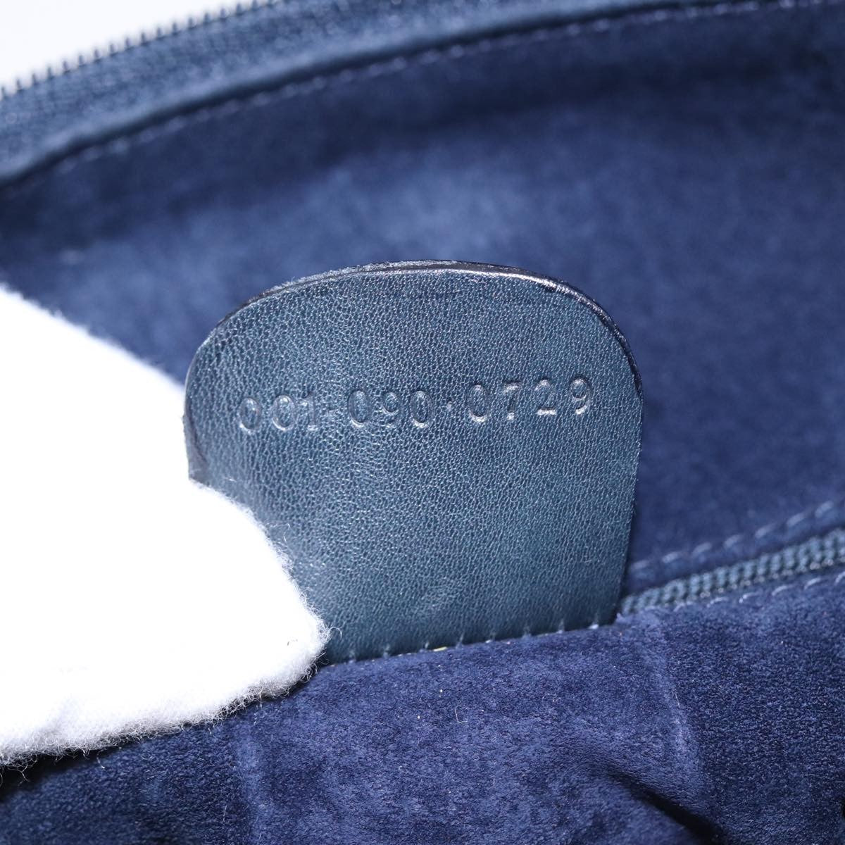 Gucci Vintage Shoulder Bag Leather, NAVY, LEATHER, Shoulder bag