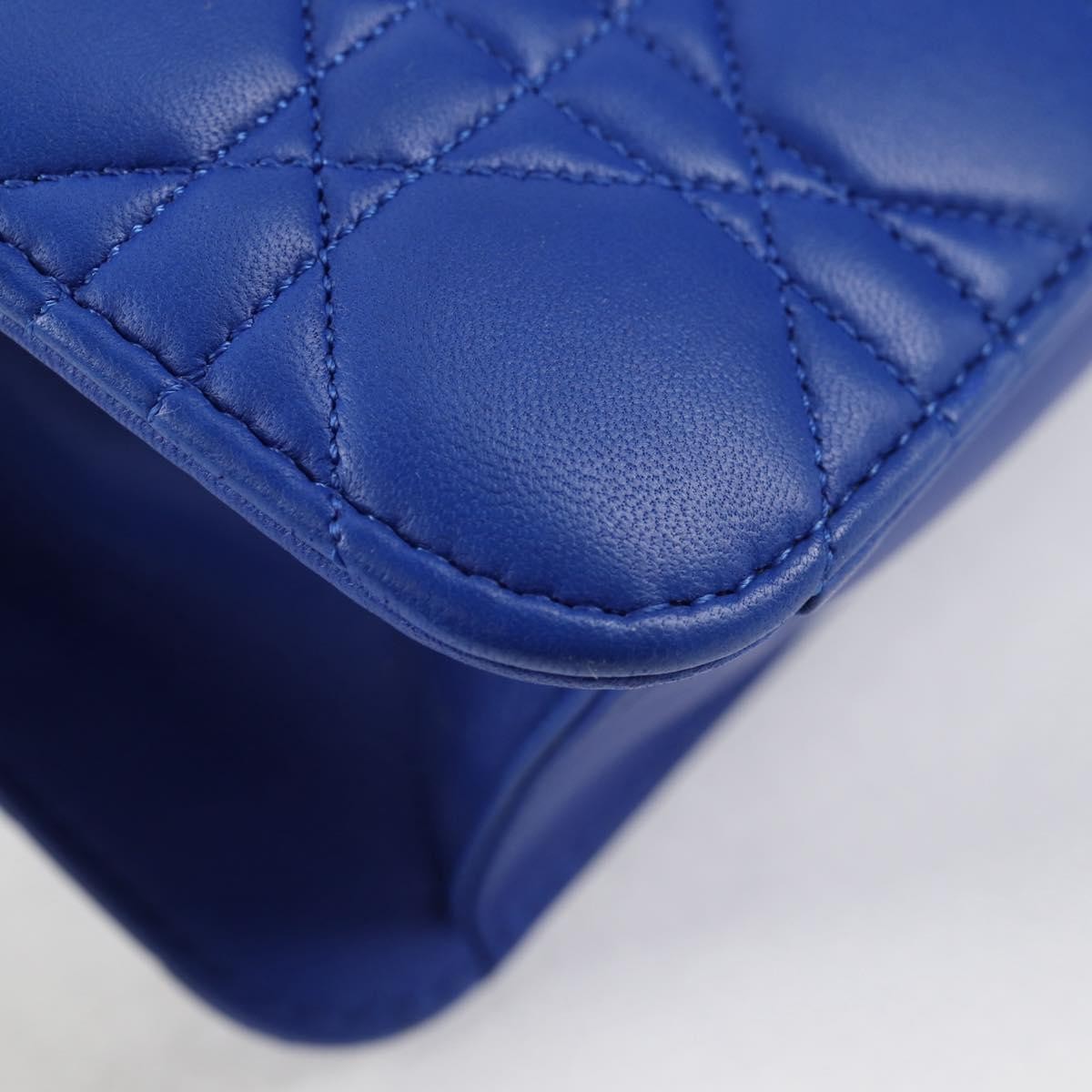 Christian Dior Miss Dior Promenade Pouch Cannage Quilt Lambskin, BLUE, LEATHER, Shoulder bag