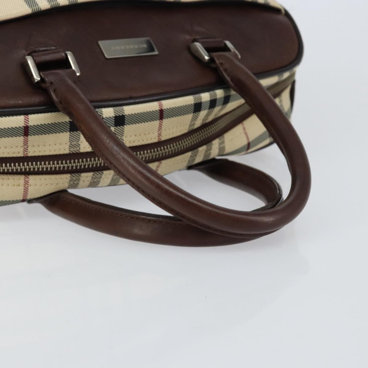 Burberry Nova Check Bowling Bag Canvas, BEIGE, NYLON, Handbag