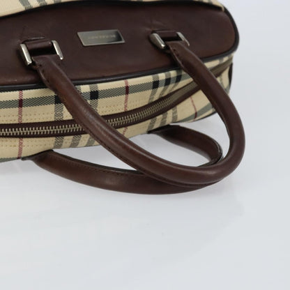 Burberry Nova Check Bowling Bag Canvas, BEIGE, NYLON, Handbag