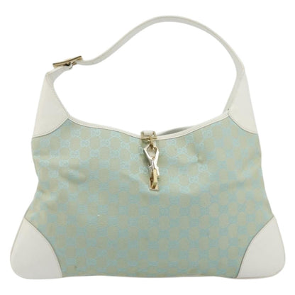 Gucci Vintage Jackie Shoulder Bag Canvas and Leather, Multicolour, Canvas, Handbag