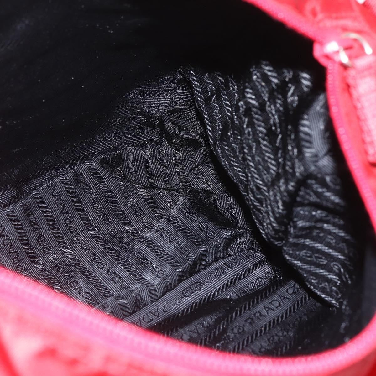 Prada Zip Buckle Messenger Bag Tessuto, Red, Nylon, Shoulder Bag