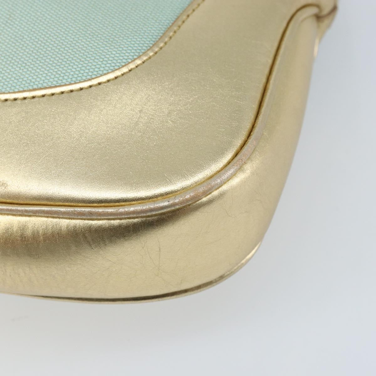 Gucci Vintage Jackie Shoulder Bag Canvas and Leather, Blue, Canvas, Shoulder Bag