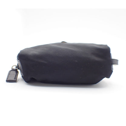 Prada Padded Zip Belt Bag Tessuto, BLACK, NYLON, Clutche & pouche