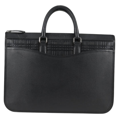 Burberry BUSINESS BAG BLACK LEATHER, BLACK, LEATHER, Briefcase
