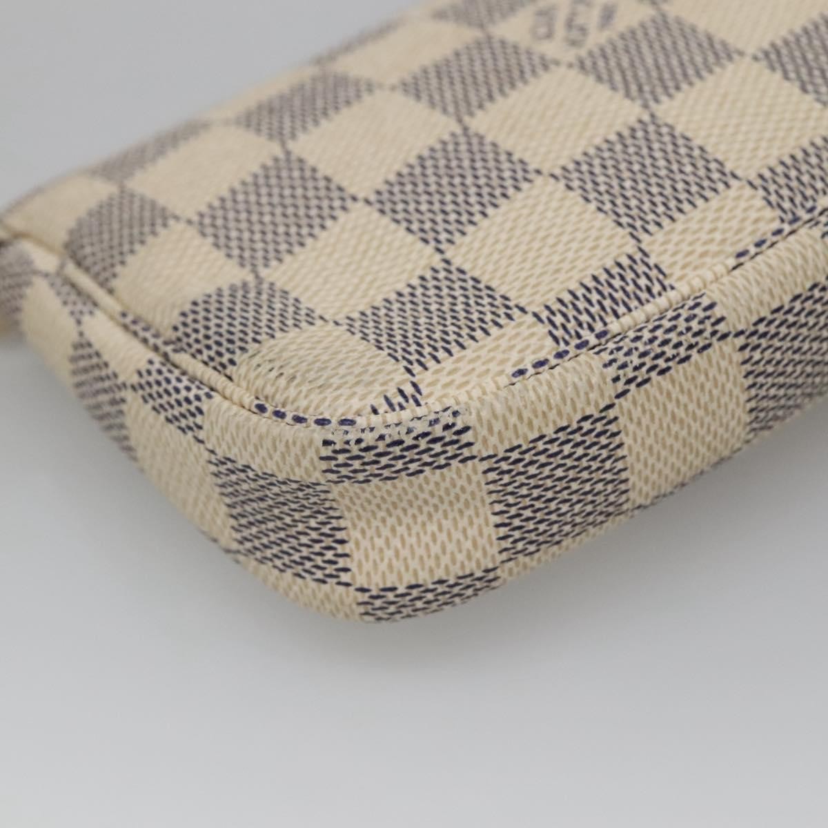 Louis Vuitton Pochette Accessoires Damier, WHITE, CANVAS, Clutche & pouche