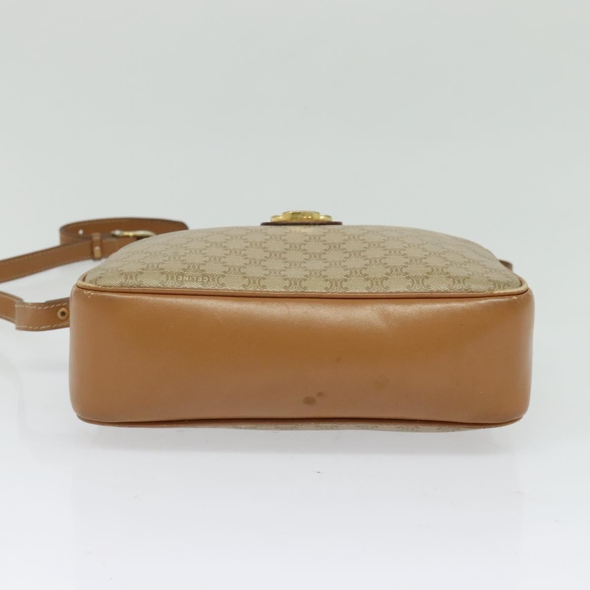 Celine Macadam Shoulder Bag PVC Leather, BEIGE, CANVAS, Shoulder bag
