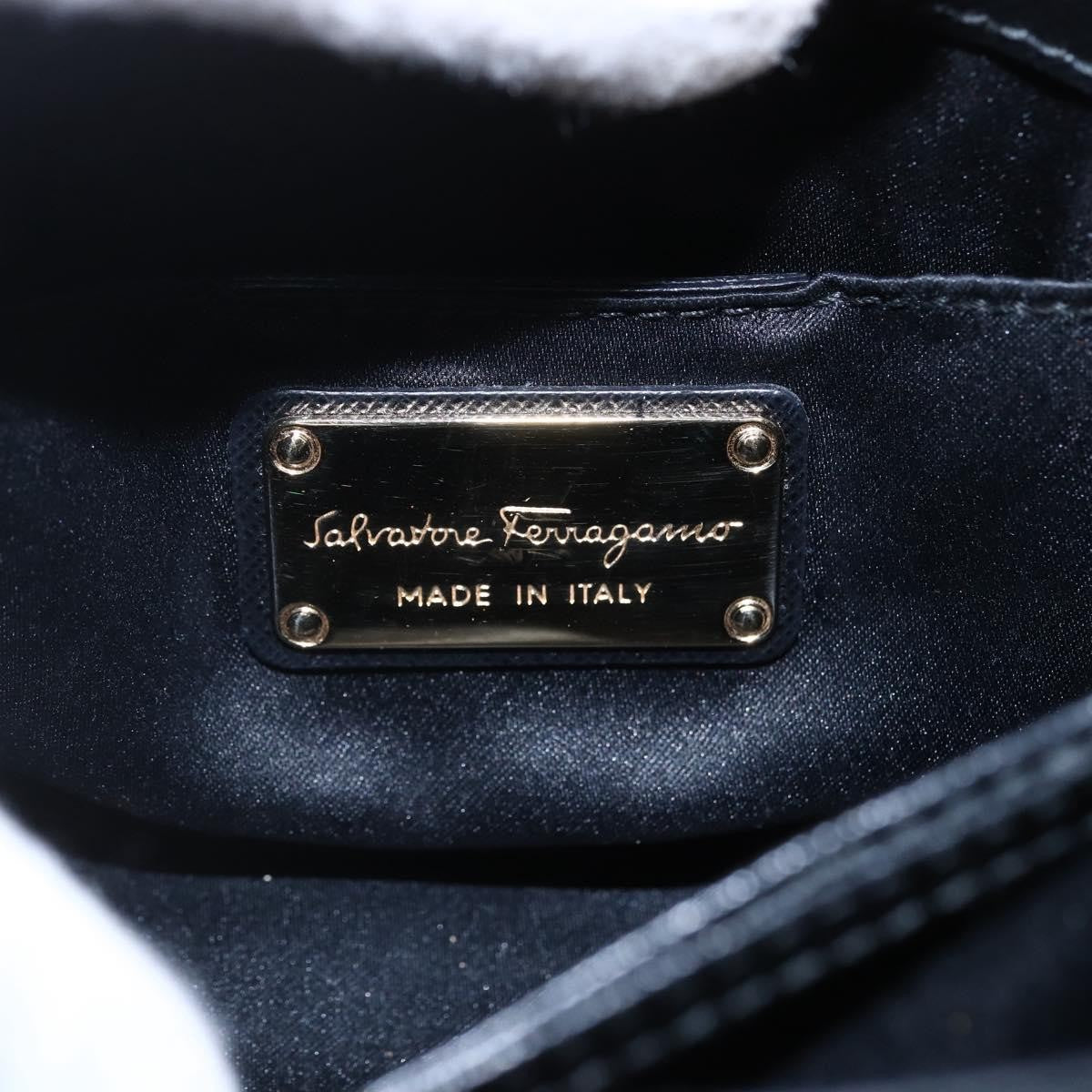Salvatore Ferragamo Vala Shoulder Bag Leather, BLACK, LEATHER, Shoulder bag