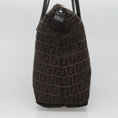 Fendi Roll Tote Zucca Canvas, BROWN, CANVAS, Tote bag