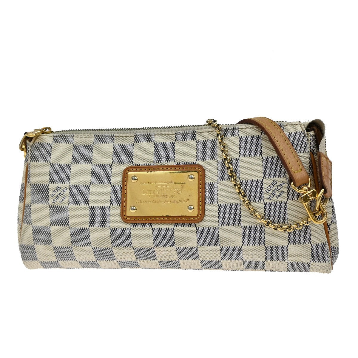 Louis Vuitton Eva Handbag Damier, WHITE, CANVAS, Handbag