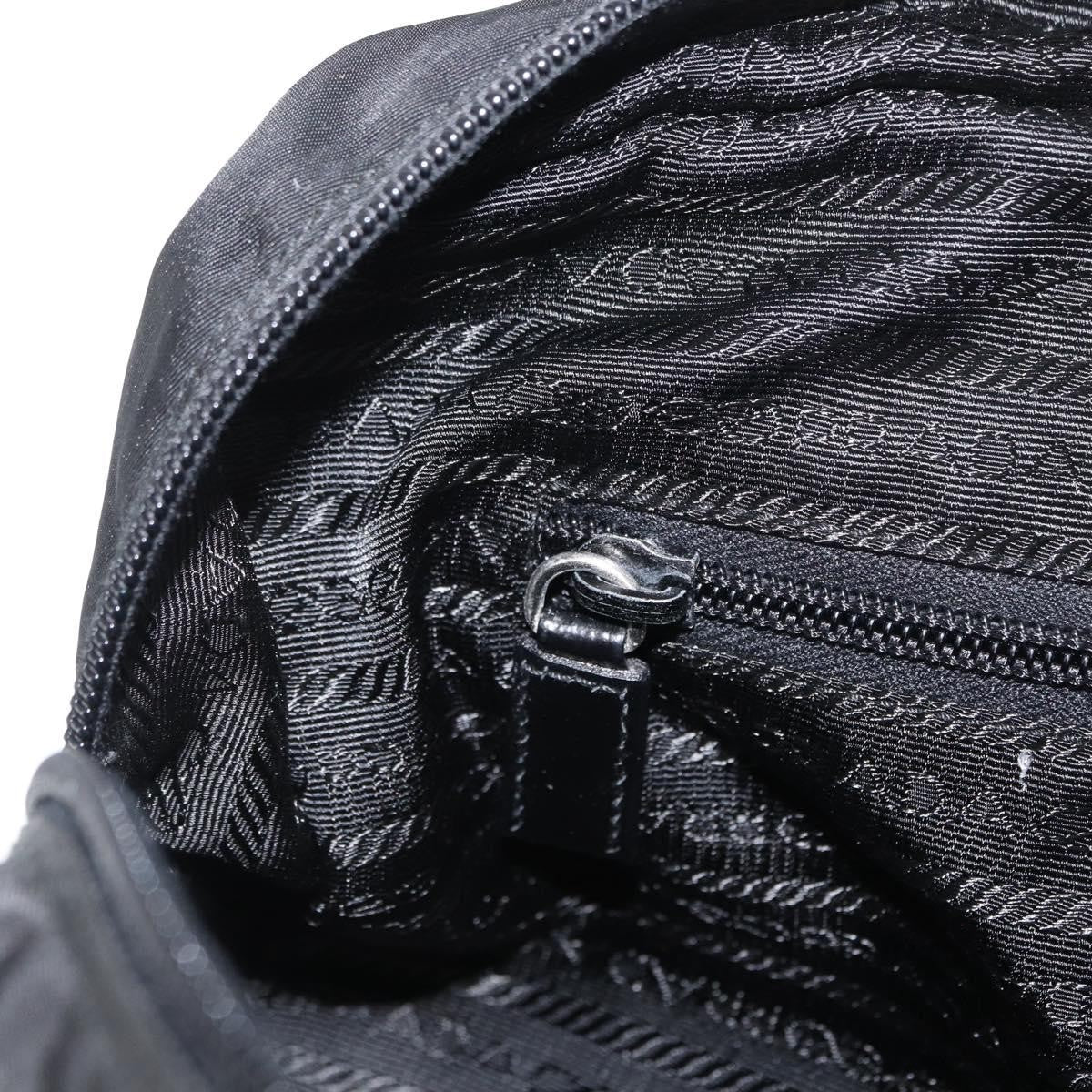 Prada Vintage Zip Handbag Tessuto, BLACK, NYLON, Handbag