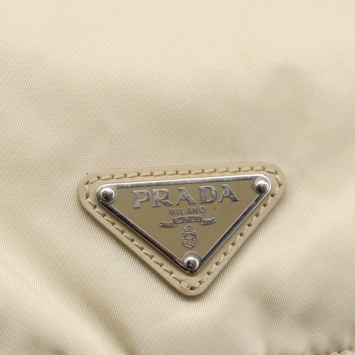 Prada Buckle Messenger Bag Tessuto, Beige, Nylon, Shoulder Bag
