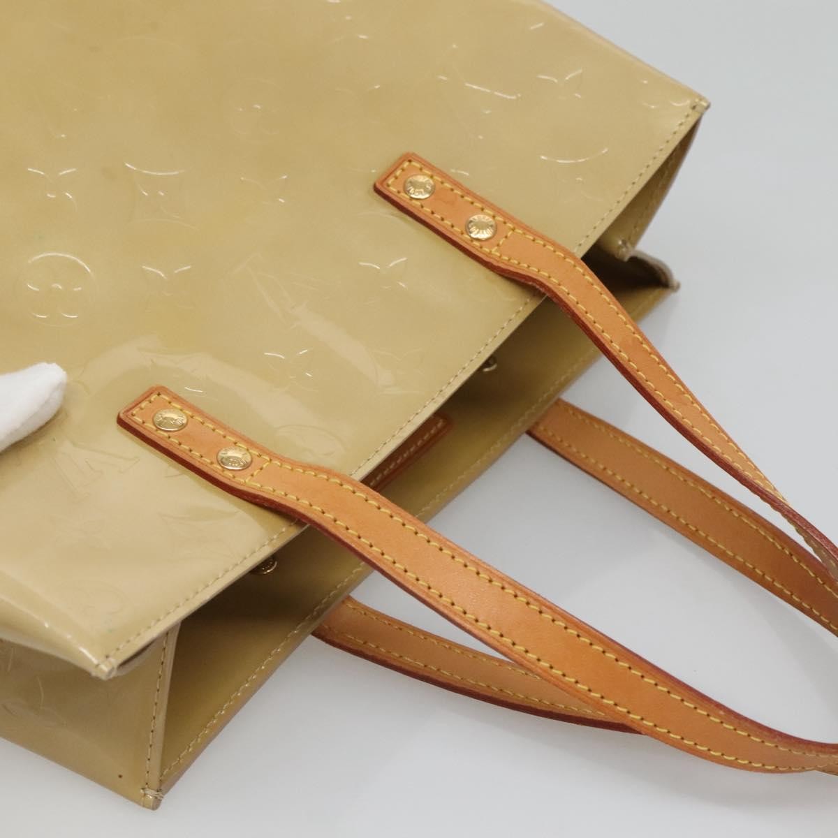 Louis Vuitton Reade Handbag Monogram Vernis, Beige, Patent Leather, Handbag