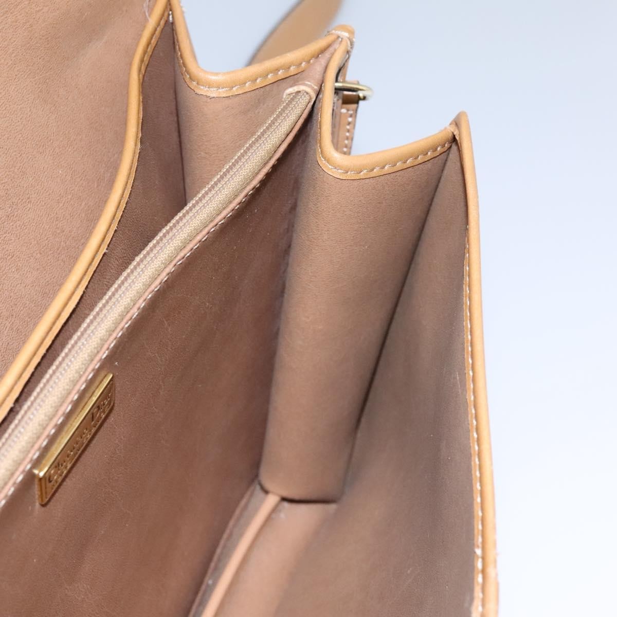 Christian Dior Vintage Honeycomb Flap Crossbody Bag Canvas and Leather, BLACK, CANVAS, Crossbody bag