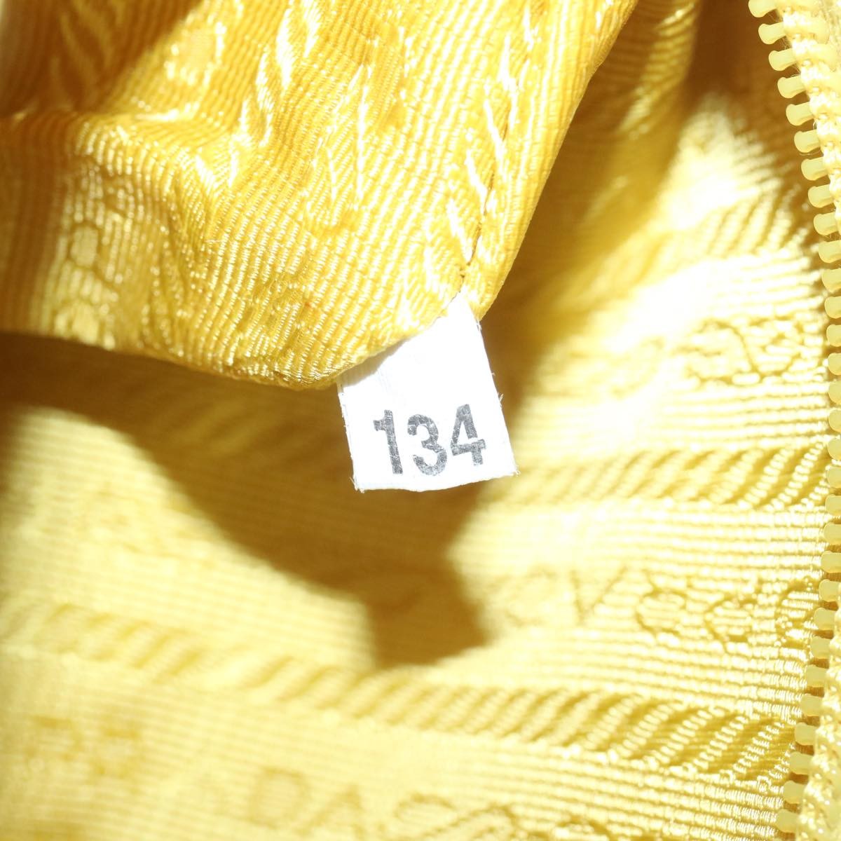 Prada Vintage Shoulder Bag Tessuto, Yellow, Nylon, Shoulder Bag