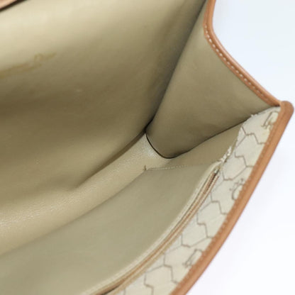 Christian Dior Vintage Honeycomb chain Canvas, BEIGE, CANVAS, Handbag