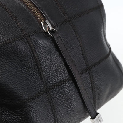 Chanel Chocolate Bar CC Bowler Bag Caviar skin, BLACK, LEATHER, Handbag