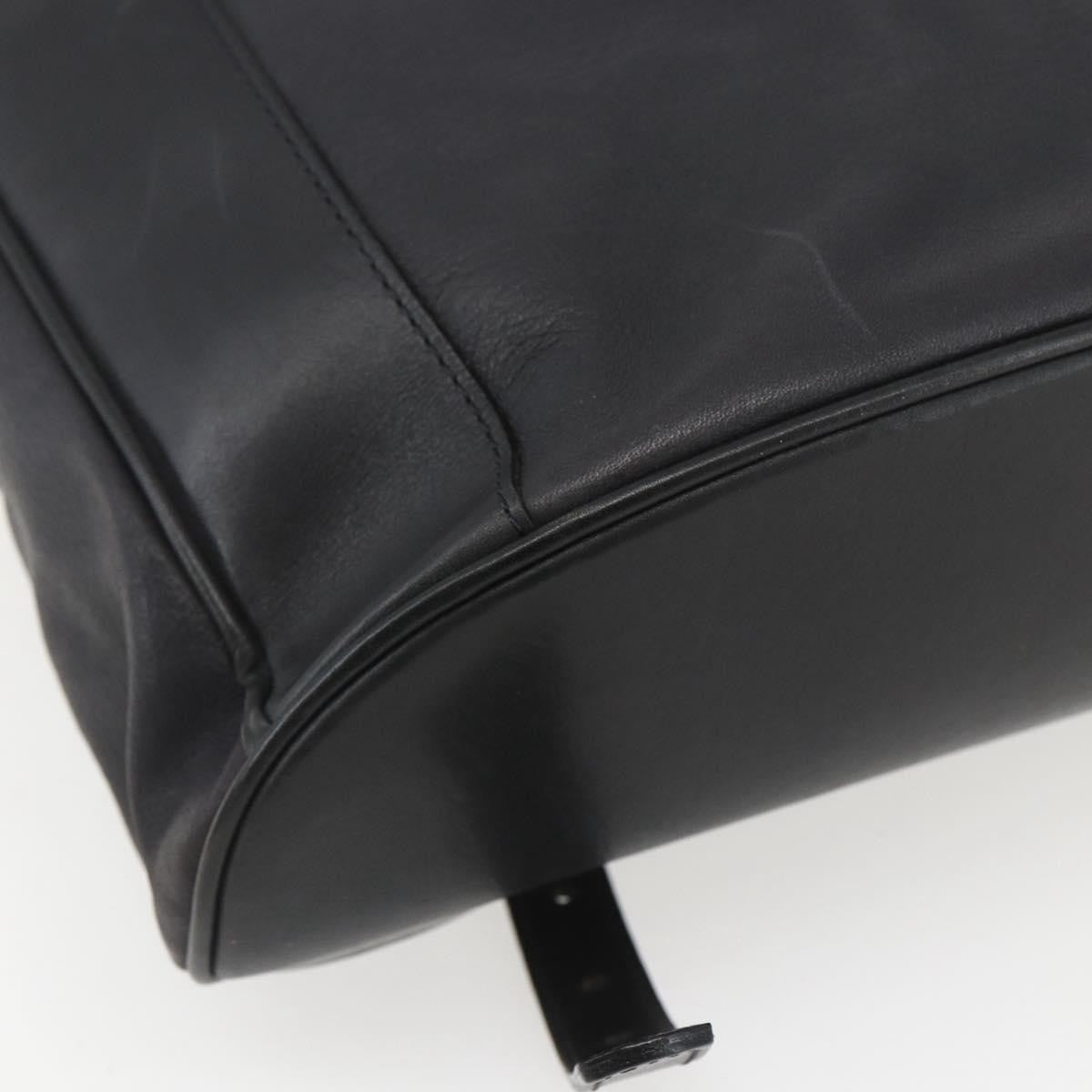 Bally Vintage Backpack Leather, Black, Leather, Backpack