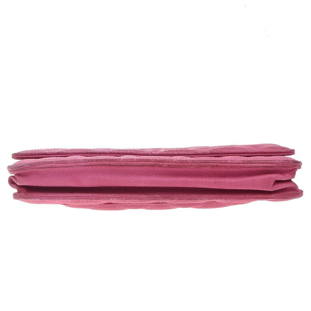 Chanel Wallet on Chain Quilted Grained Calfskin, PINK, LEATHER, Clutche & pouche
