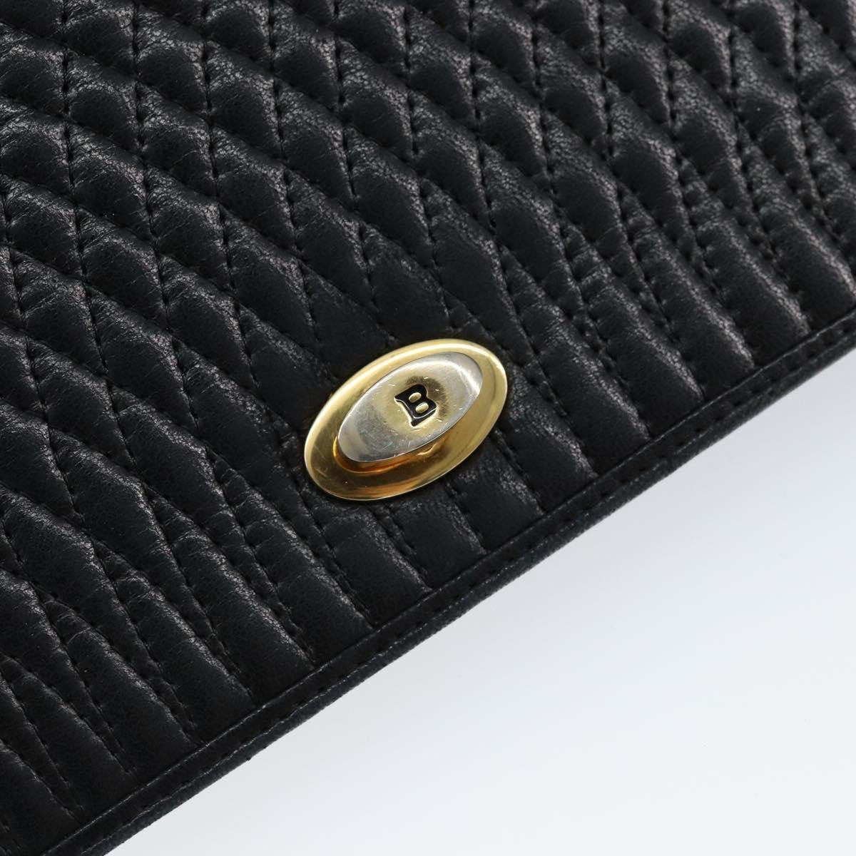 Bally Vintage Chain Shoulder Bag Quilted Leather, BLACK, LEATHER, Shoulder bag