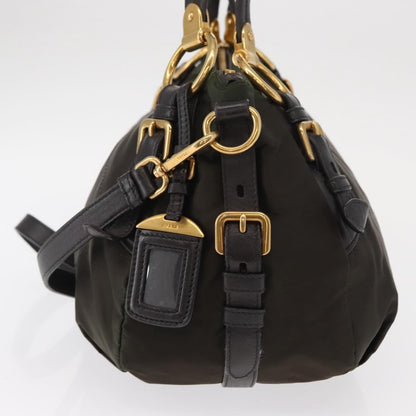 Prada Vintage Handbag Tessuto, KHAKI, NYLON, Handbag