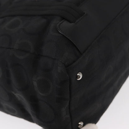 Salvatore Ferragamo Gancini Tote Gancini Canvas, BLACK, CANVAS, Tote bag