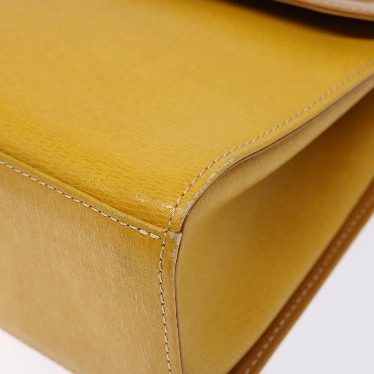 Burberry Vintage Handbag Leather, YELLOW, LEATHER, Handbag