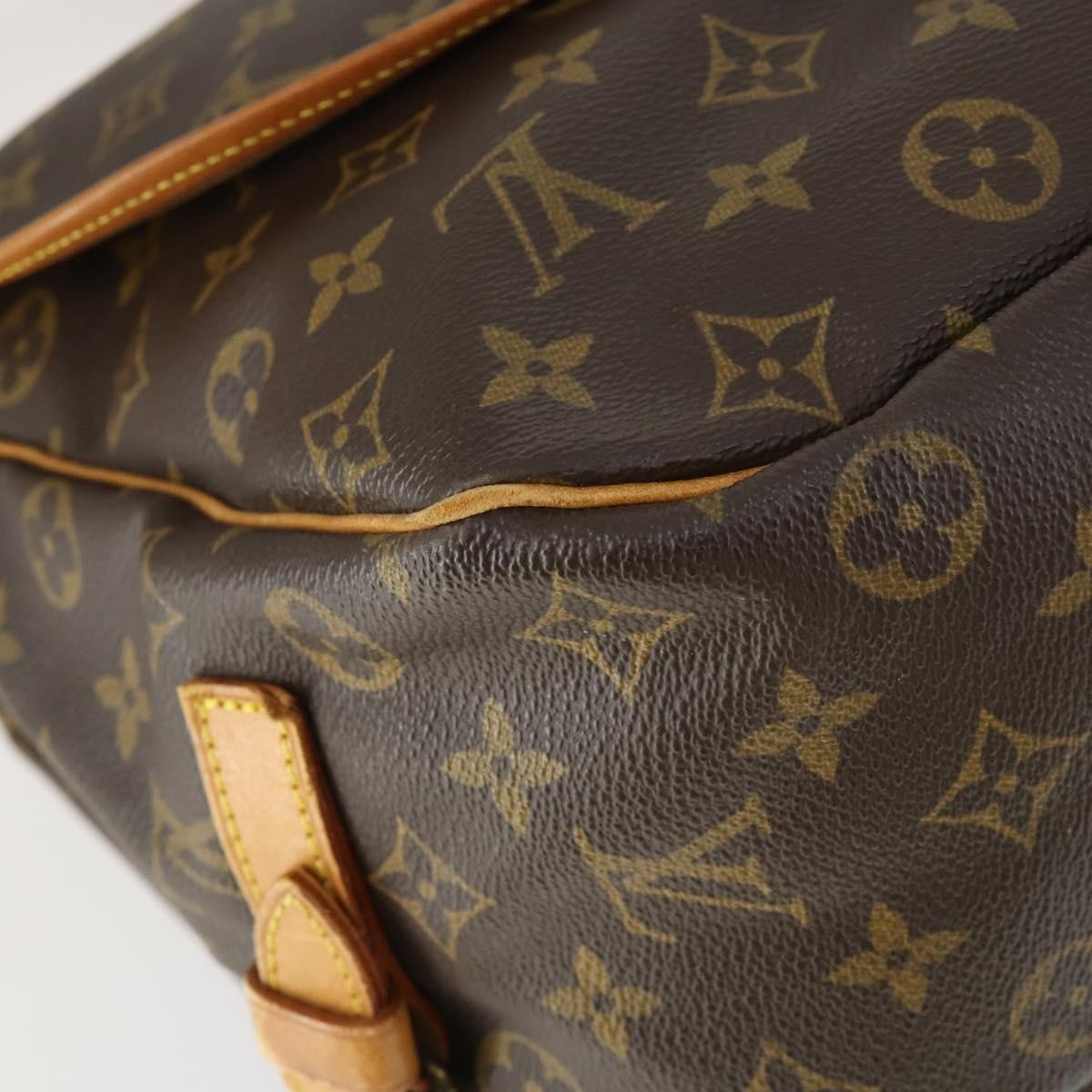 Louis Vuitton Saumur Handbag Monogram Canvas, BROWN, CANVAS, Shoulder bag