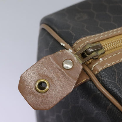 Christian Dior Vintage Honeycomb Handbag Canvas Leather, BLACK, CANVAS, Handbag