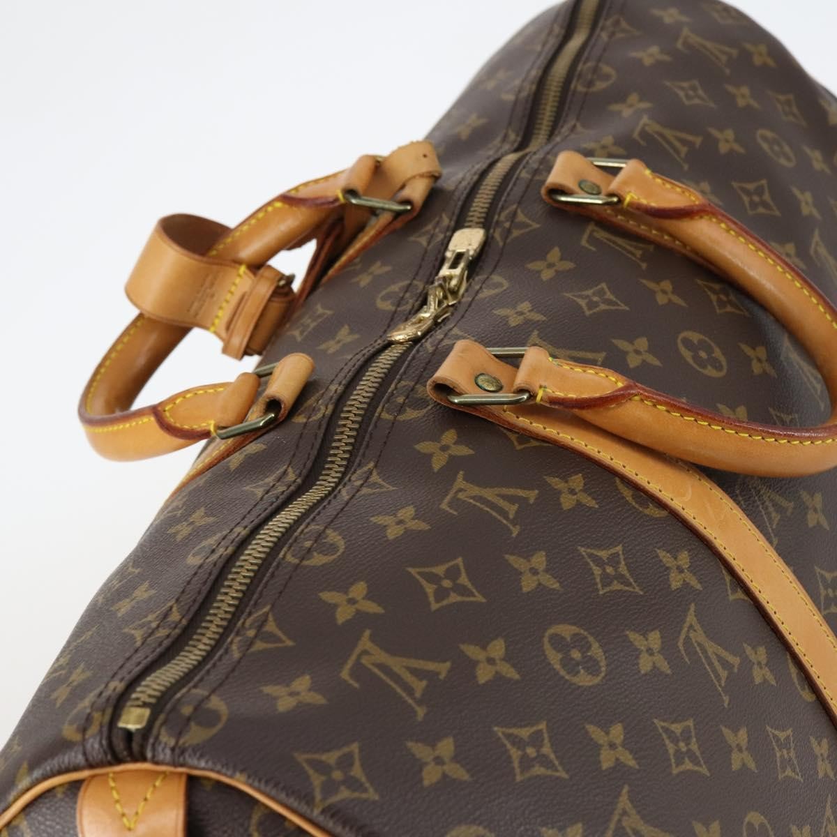 Louis Vuitton Keepall Bag Monogram Canvas, BROWN, CANVAS, Travel bag
