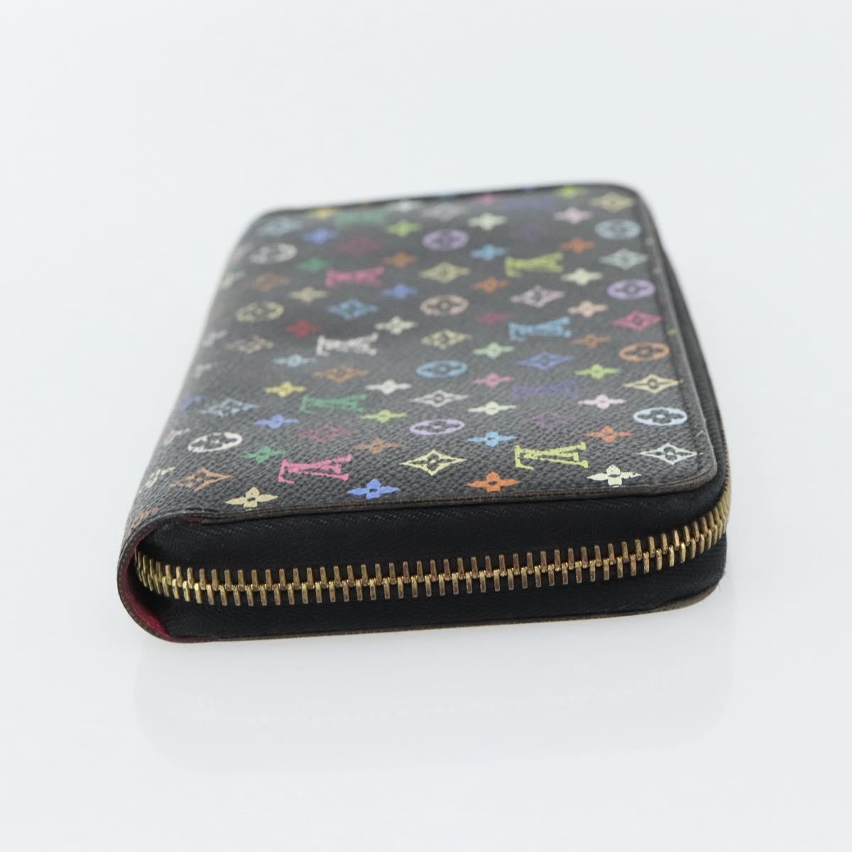 Louis Vuitton Aerogram Zippy Wallet Leather, Black, Canvas, Wallet