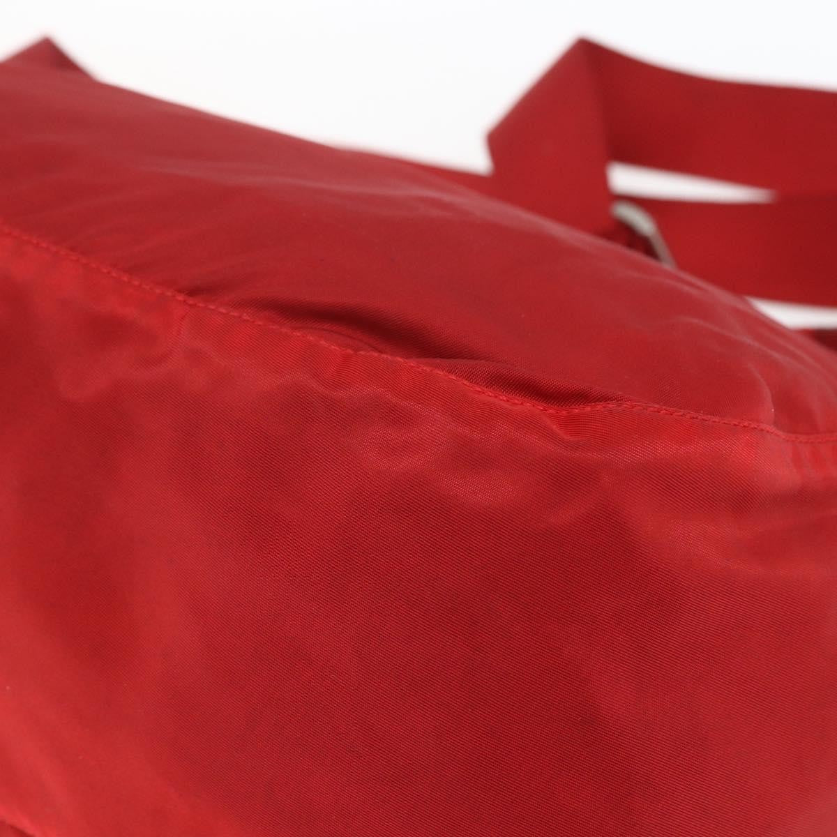 Prada Zip Buckle Messenger Bag Tessuto, Red, Nylon, Shoulder Bag