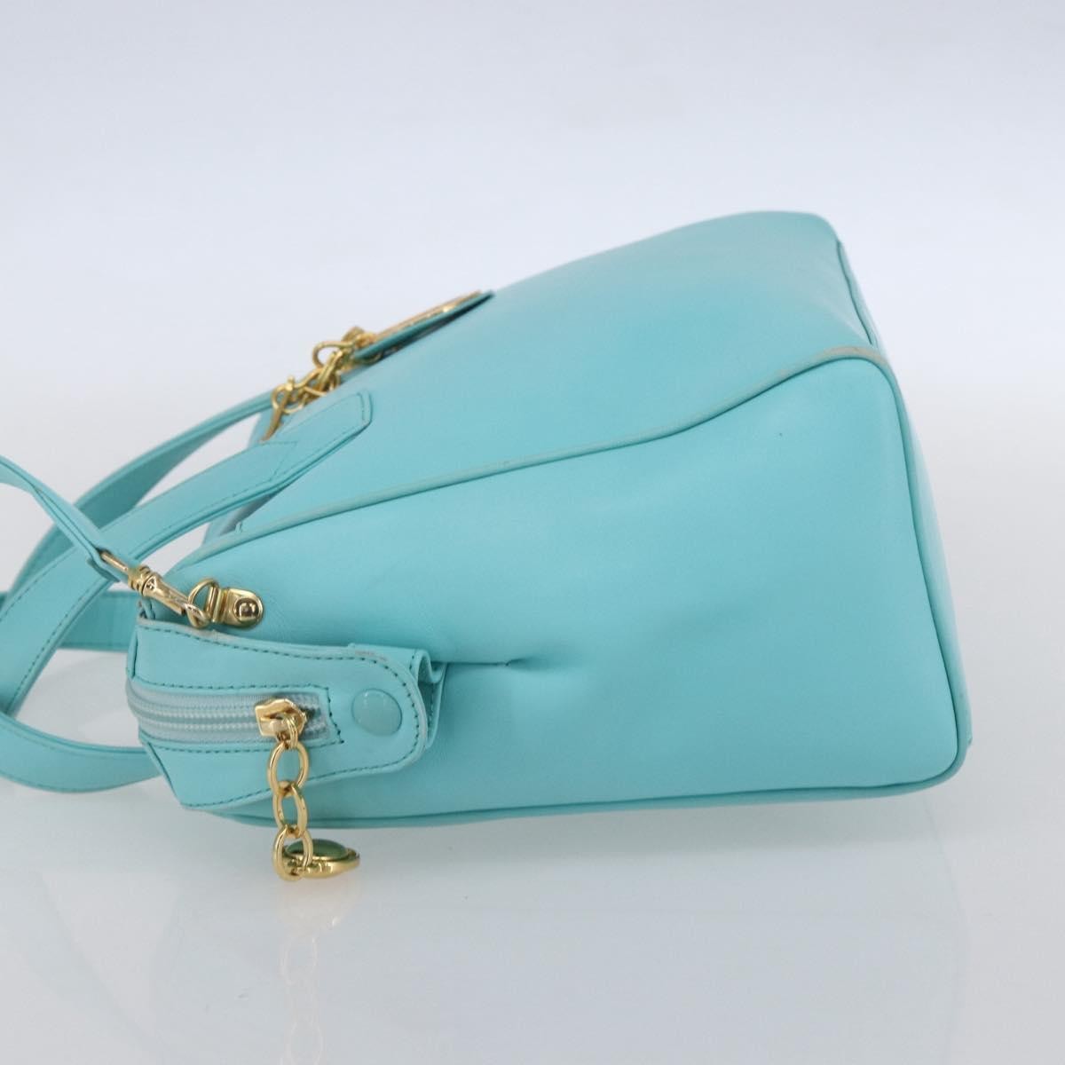Christian Dior Vintage Handbag Leather, BLUE, LEATHER, Handbag